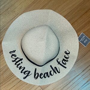 Brook & Bay Chic Women's Straw Hat with Black Script